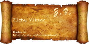 Zichy Viktor névjegykártya